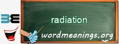 WordMeaning blackboard for radiation